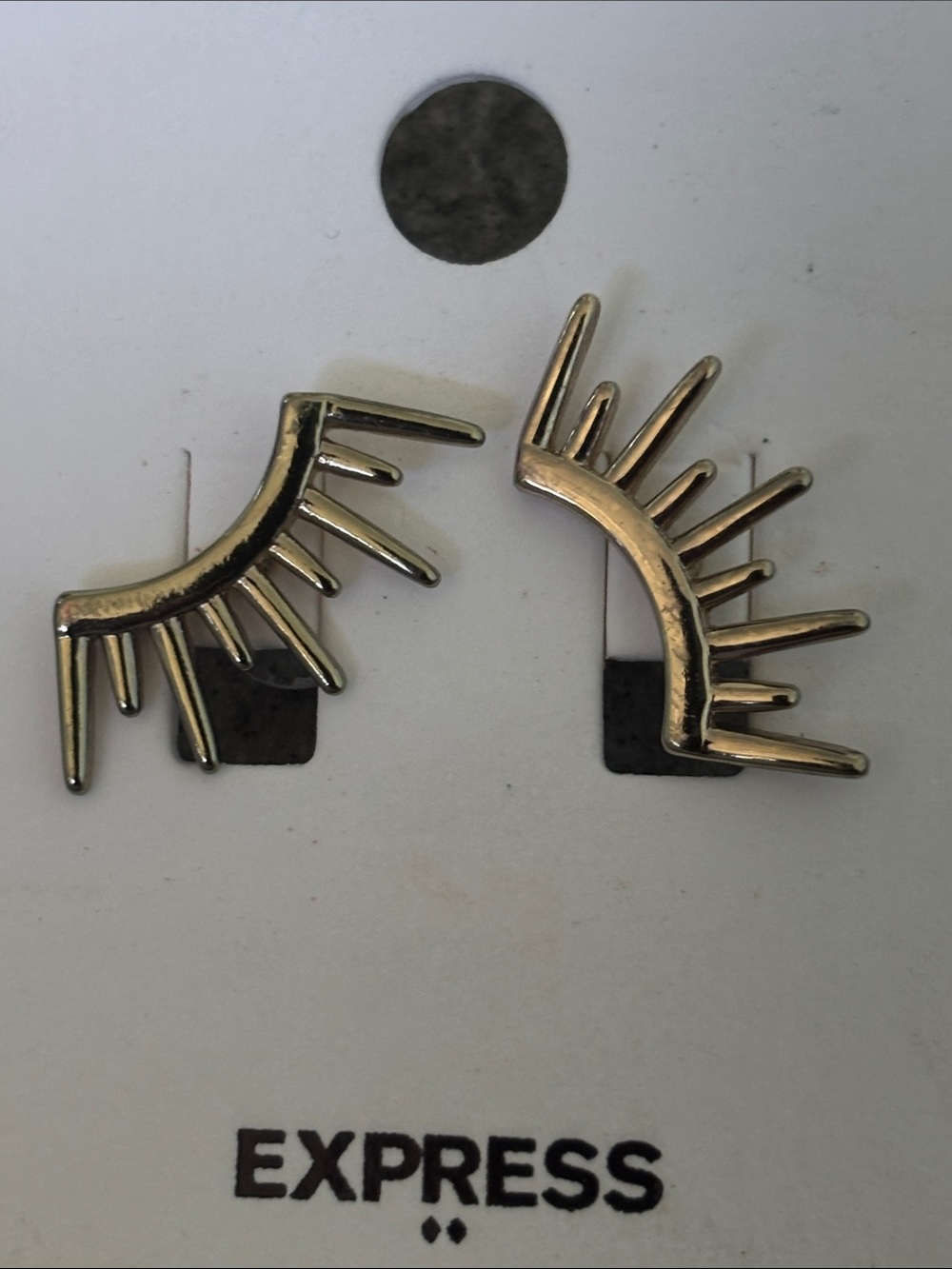 New EXPRESS Eyelash Ear Climber Sun Rays Stud Earrings NWT